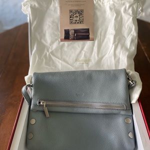 VIP MED Hammitt bag in beautiful blue with silver hardware with red suede lining